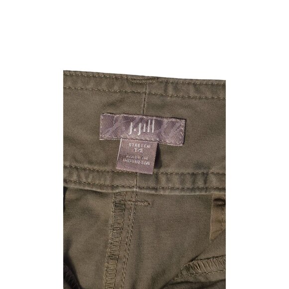 J. Jill Women's Stretch Khaki Bermuda Shorts Size 14 - Picture 2 of 3